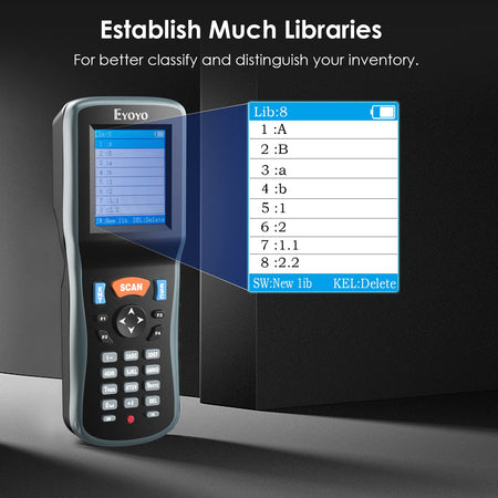 Eyoyo 2D Inventory Scanner Handheld Data Terminal Collector with 2.2inch TFT Color LCD Screen