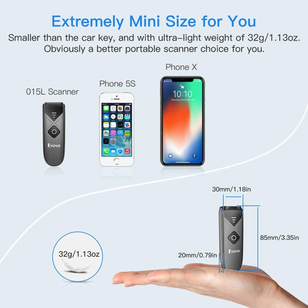 Eyoyo Mini Portable 1D Barcode Scanner