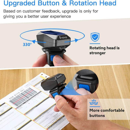 Eyoyo Wearable Ring 1D Barcode Scanner