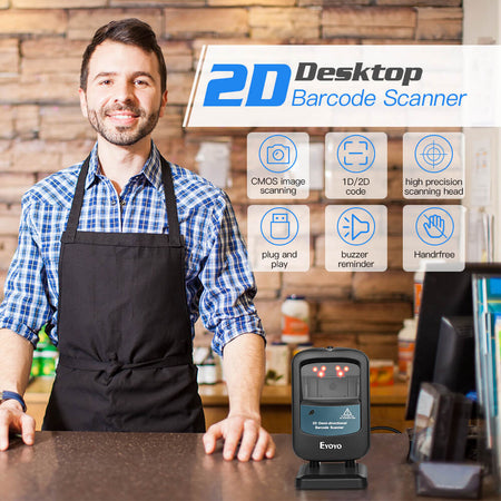 Eyoyo Desktop 1D/2D Barcode Scanner