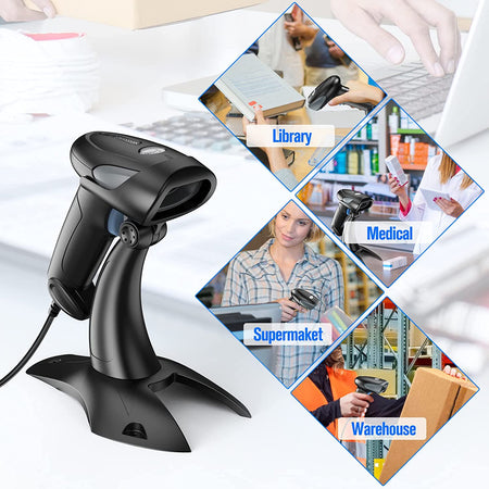 Eyoyo Handheld 1D Barcode Scanner&Stand