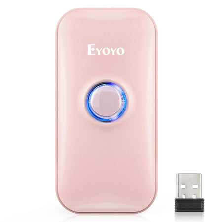 Eyoyo Mini Bluetooth 1D Barcode Scanner Pink