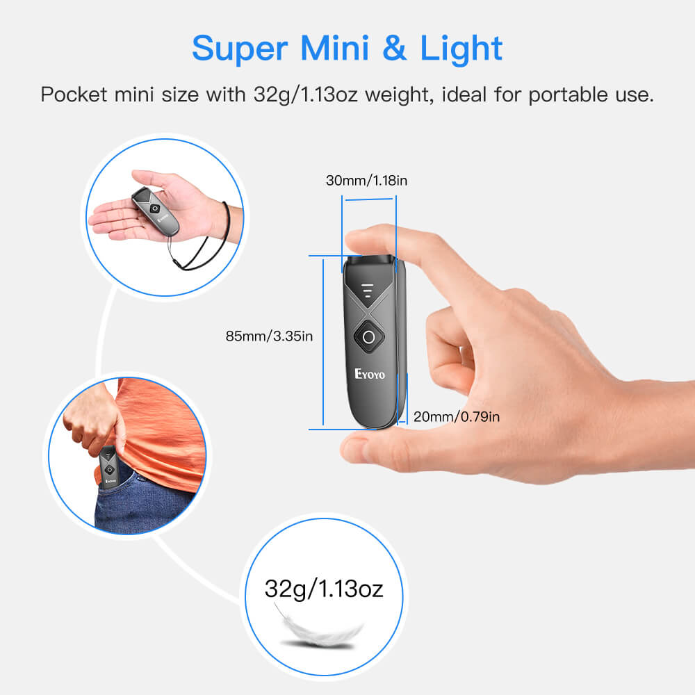 Eyoyo Mini Wireless QR Barcode Scanner – Eyoyo scan
