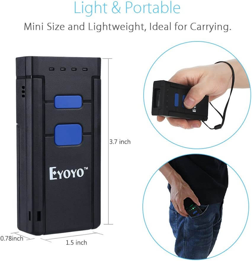 Eyoyo Portable 1D Bluetooth Barcode Scanner Mini – Eyoyo Scan