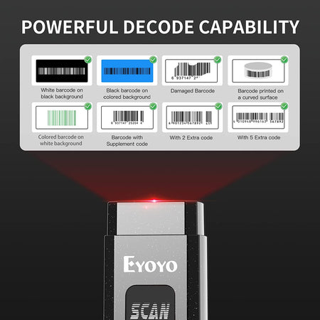 Eyoyo Metal Bluetooth Barcode Scanner Ultra-Rugged