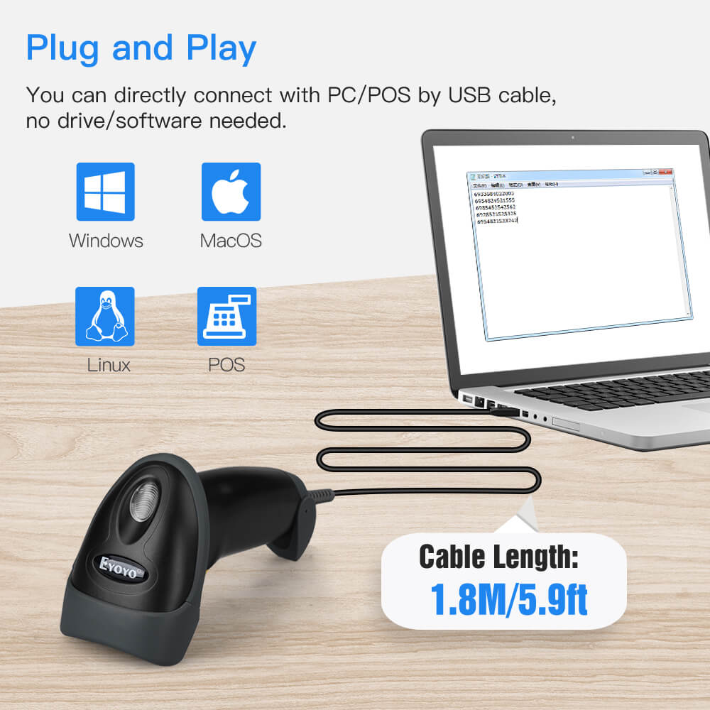 Eyoyo Handheld 2D QR Barcode Scanner – Eyoyo scan