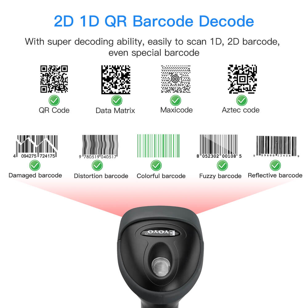 Eyoyo Handheld 2D QR Barcode Scanner – Eyoyo scan