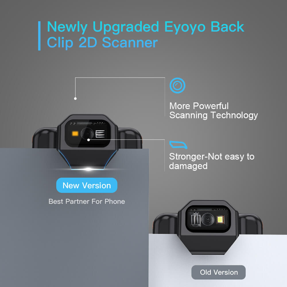 Scanner Back Eyoyo Phone Back Clip Bluetooth Barcode Scanner – Eyoyo scan