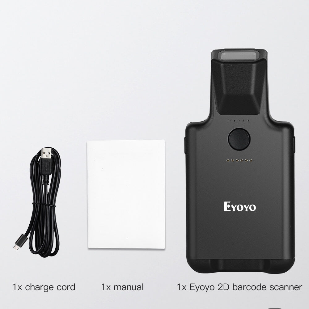 Eyoyo 2D QR Barcode Scanner – Bluetooth & 2,4G, Back-Clip Für Smartphones (5,4-6,5 Zoll)
